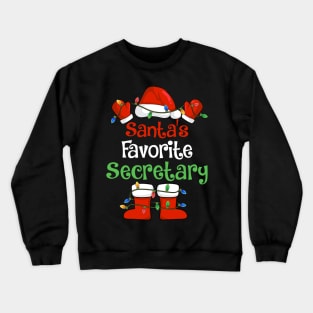 Santa's Favorite Secretary Funny Christmas Pajamas Crewneck Sweatshirt